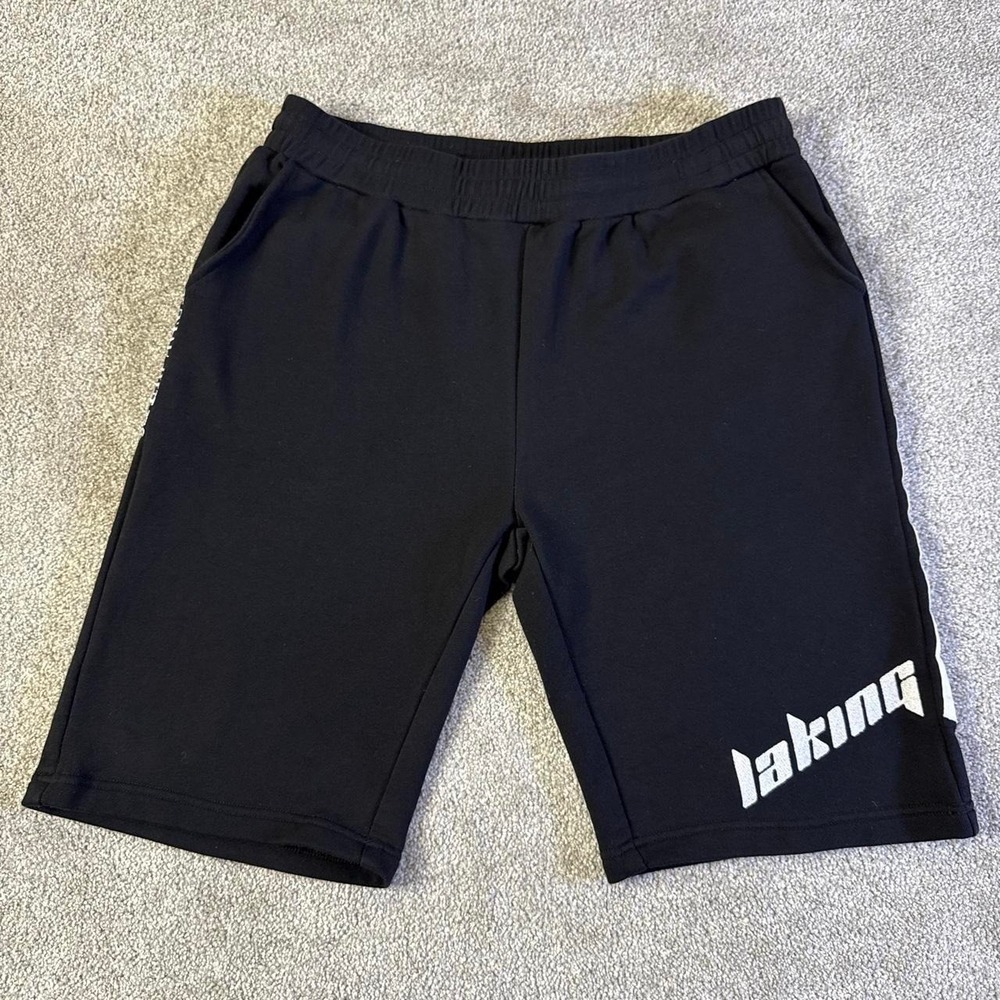 Laking Black & White Shorts Men's 2X Athletic Casual Basketball Style